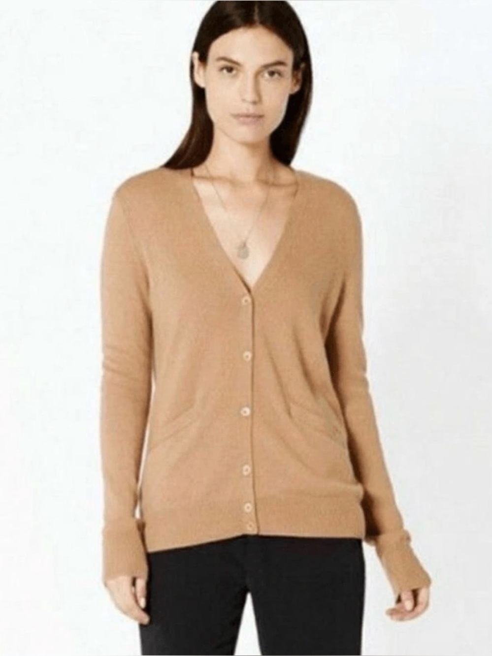 Equipment Sullivan Camel Cashmere Cardigan Sweater
